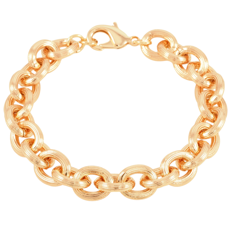 Браслет Xuping Позолота 18K Цепочка Якорная размер 21.5см х 11мм фото №8