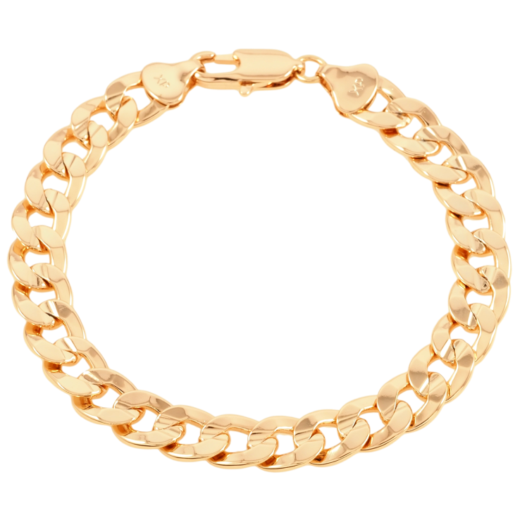 Браслет Xuping Позолота 18K Ланцюжок Панцирний розмір 20см х 9мм фото №7