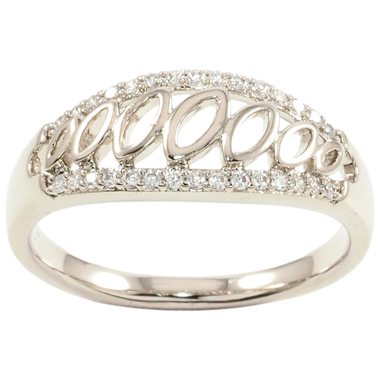 Каблучка Xuping Родій Декоративний візерунок із цирконієм фото №3