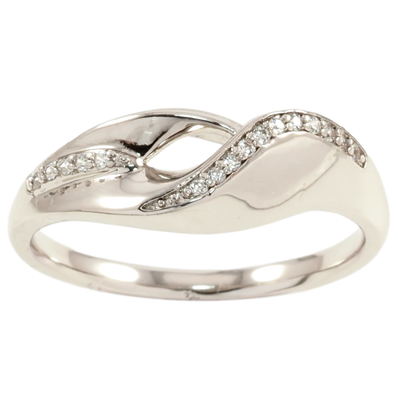 Кольцо Xuping Родий Узор с цирконием фото №1