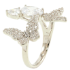 Кольцо Xuping Родий Бабочки с кристаллами фото №2
