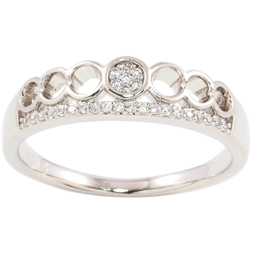 Кольцо Xuping Родий Декоративный узор с цирконием фото №1