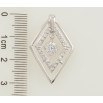 Кулон Xuping Родий Ромб с цирконием для цепочки до 3мм фото №2 Кулон Xuping Родий Ромб с цирконием для цепочки до 3мм фото №2