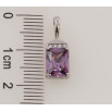 Кулон Xuping Родий Сиреневый фианит для цепочки до 3мм фото №2 Кулон Xuping Родий Сиреневый фианит для цепочки до 3мм фото №2