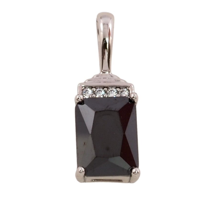 Кулон Xuping Родий Черный фианит для цепочки до 3мм фото №1