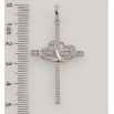 Кулон Xuping Родий Крест с цирконием и сердечками для цепочки до 6мм фото №2 Кулон Xuping Родий Крест с цирконием и сердечками для цепочки до 6мм фото №2