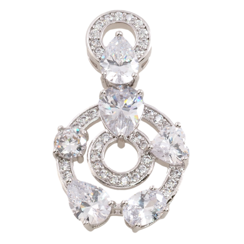 Кулон Xuping Родий Узор с инкрустацией цирконием для цепочки до 2мм фото №1