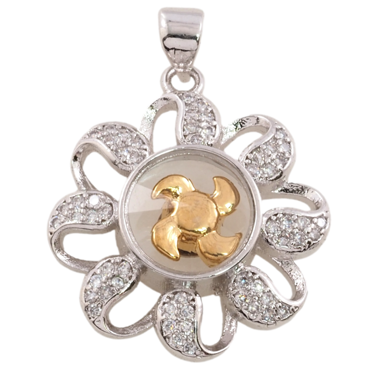 Кулон Xuping Позолота 14К + Родій Квіточка з пропелером для ланцюжка до 3мм фото №17