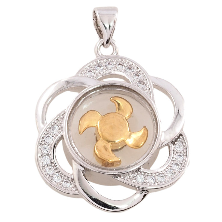 Кулон Xuping Позолота 14К + Родій Квіточка з пропелером для ланцюжка до 3мм фото №16