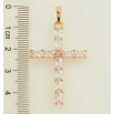 Кулон Xuping Позолота 18K Крест с цирконием для цепочки до 6мм фото №2
