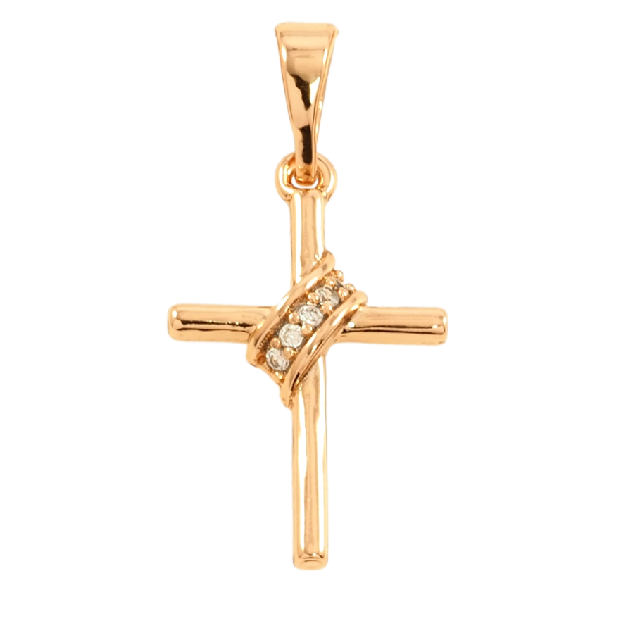 Кулон Xuping Позолота 18K Декоративный Крест с цирконием для цепочки до 5мм фото №1 Кулон Xuping Позолота 18K Декоративный Крест с цирконием для цепочки до 5мм фото №1