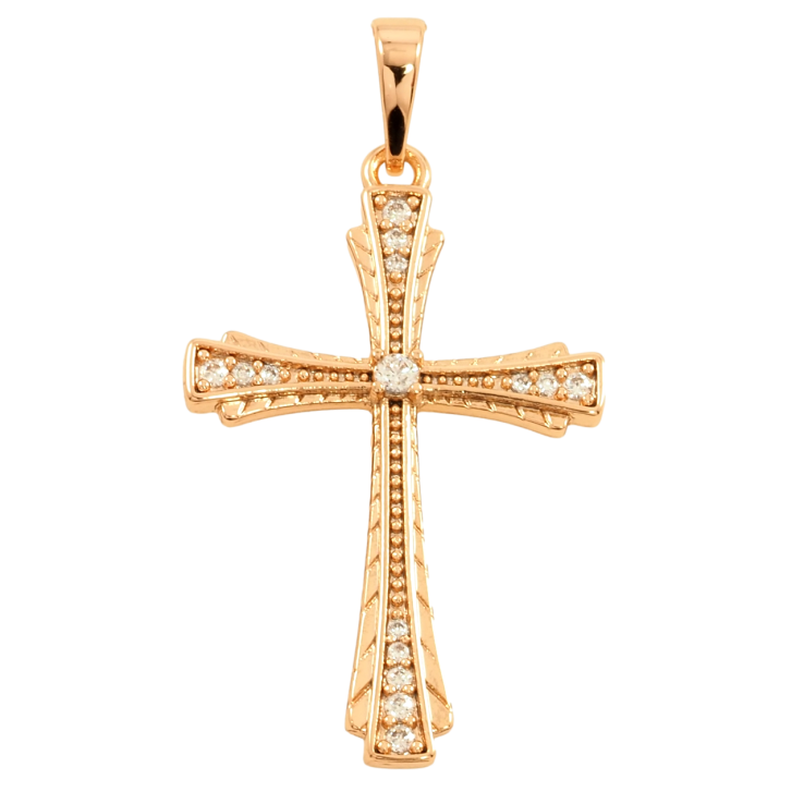Кулон Xuping Позолота 18K Крест с цирконием для цепочки до 6мм фото №23 Кулон Xuping Позолота 18K Крест с цирконием для цепочки до 6мм фото №23