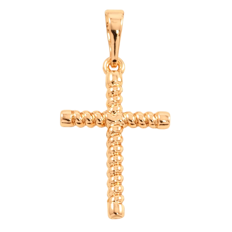 Кулон Xuping Позолота 18K Хрест декоративний для ланцюжка до 6мм фото №3