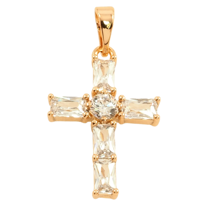 Кулон Xuping Позолота 18K Крест с цирконием для цепочки до 5мм фото №19 Кулон Xuping Позолота 18K Крест с цирконием для цепочки до 5мм фото №19