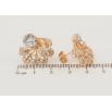 Серьги Xuping Позолота 18K пусеты Декоративный узор с цирконием фото №2