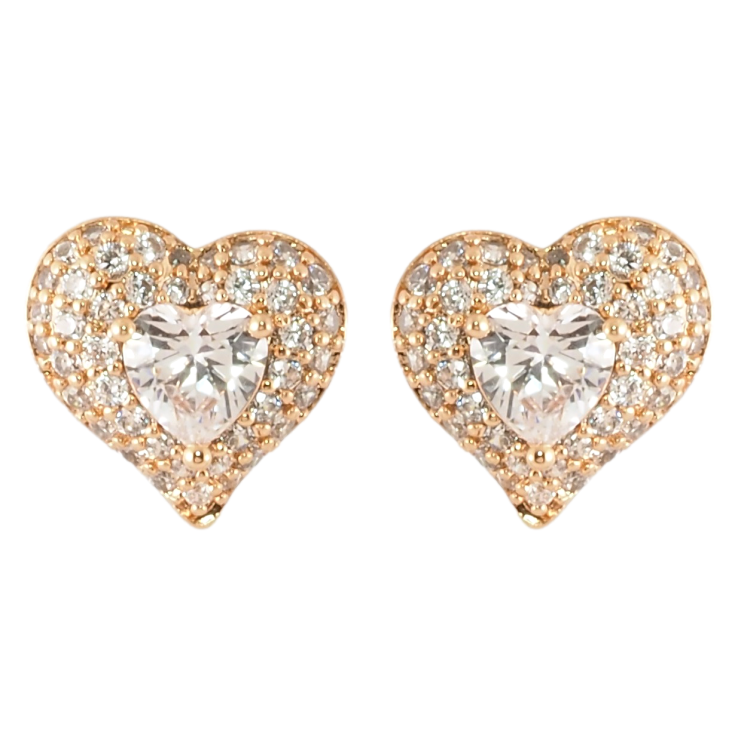 Серьги Xuping Позолота 18K пусеты Сердечки с инкрустацией цирконием фото №10 Серьги Xuping Позолота 18K пусеты Сердечки с инкрустацией цирконием фото №10