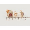 Серьги Xuping Позолота 18K пусеты Сердечки с инкрустацией цирконием и красными фианитами фото №2 Серьги Xuping Позолота 18K пусеты Сердечки с инкрустацией цирконием и красными фианитами фото №2