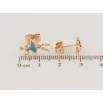 Серьги Xuping Позолота 18K пусеты Балерины с голубой эмалью фото №2