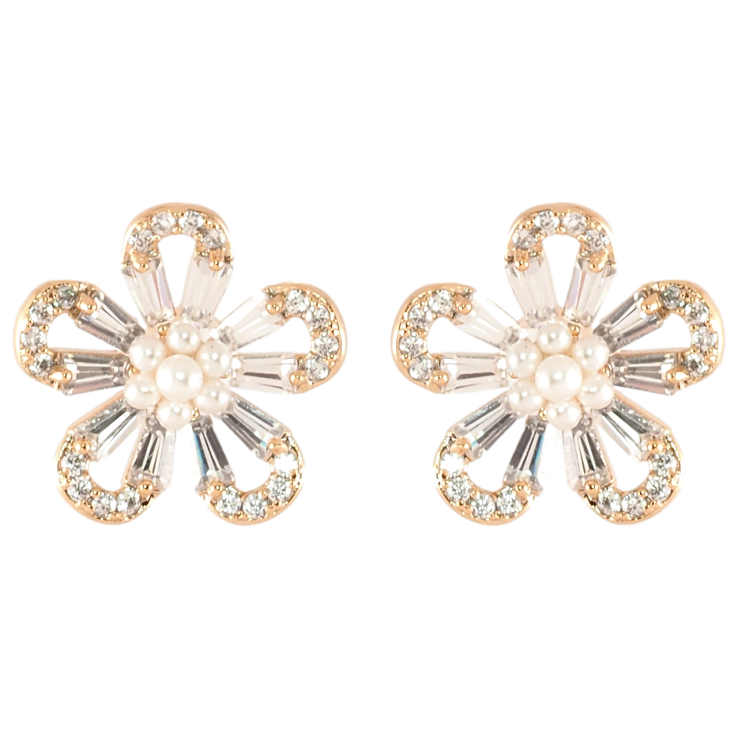 Серьги Xuping Позолота 18K пусеты Кристальные цветочки фото №23 Серьги Xuping Позолота 18K пусеты Кристальные цветочки фото №23