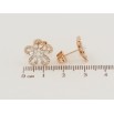 Серьги Xuping Позолота 18K пусеты Кристальные цветочки фото №2