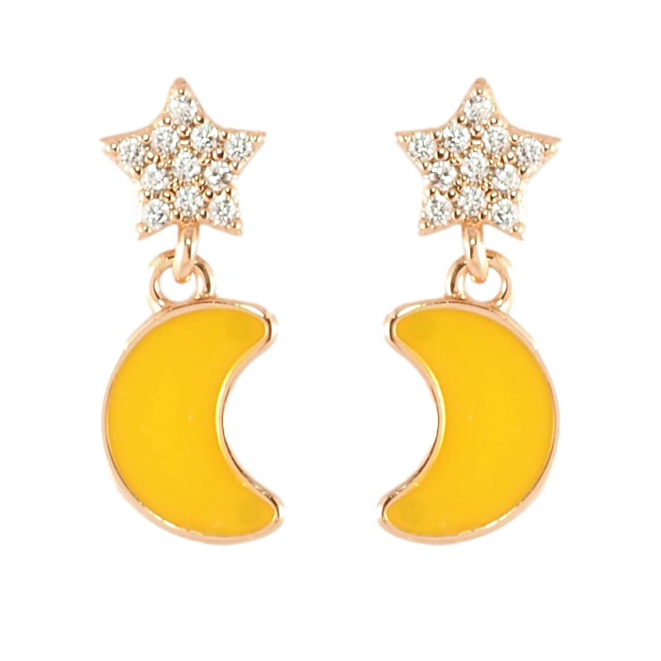 Серьги Xuping Позолота 18K пусеты Звезда с полумесяцем фото №4 Серьги Xuping Позолота 18K пусеты Звезда с полумесяцем фото №4