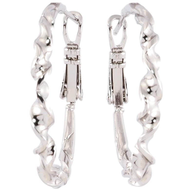 Серьги Xuping Родий кольца (конго) Декоративный узор ø 3см фото №1