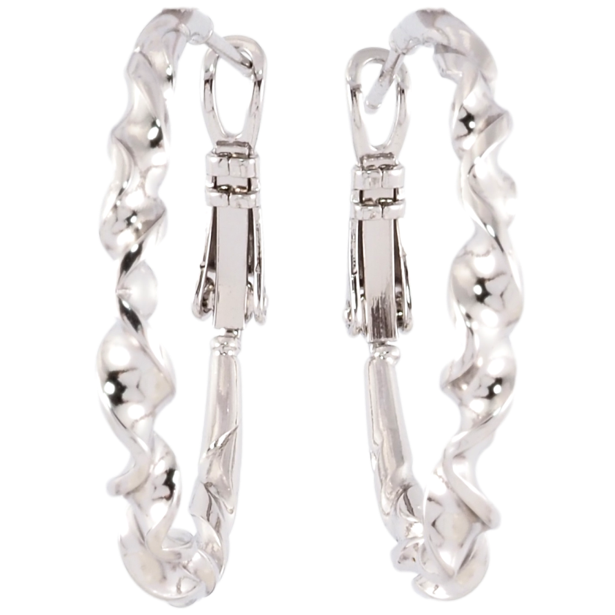 Серьги Xuping Родий кольца (конго) Декоративный узор ø 3см фото №1