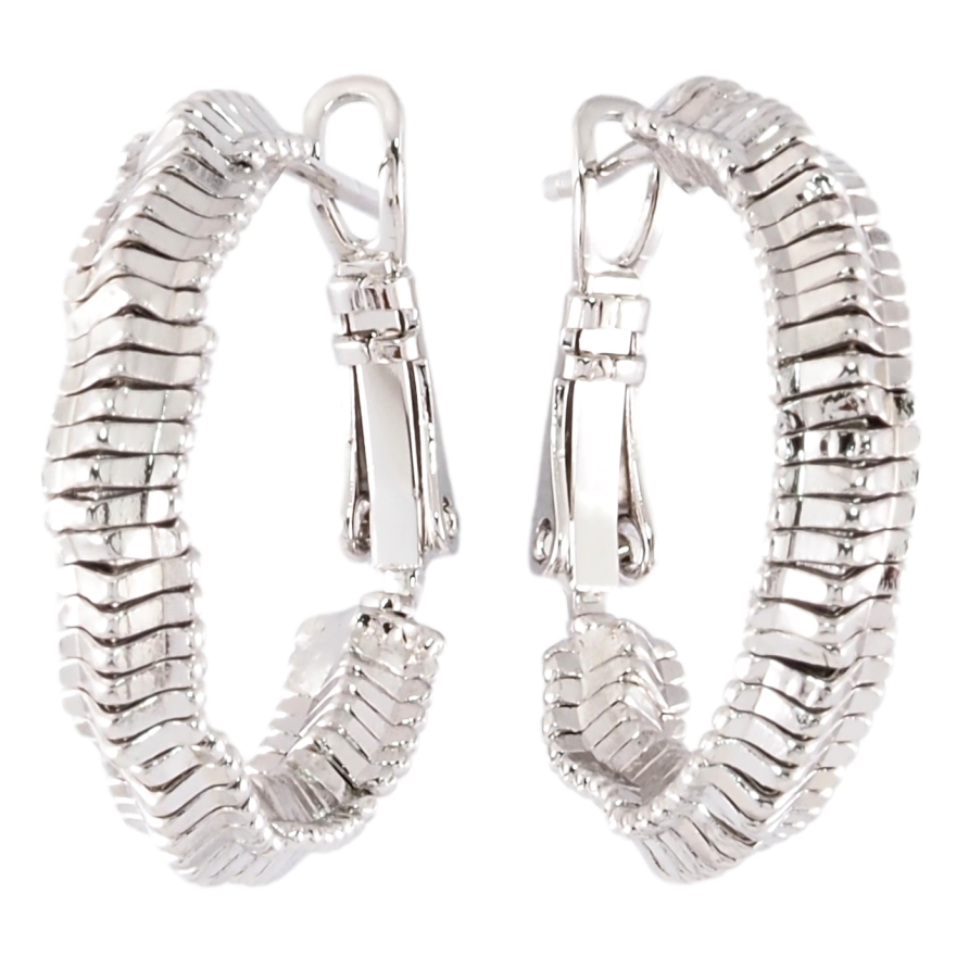 Серьги Xuping Родий кольца (конго) Декоративные ø 2.5см фото №1 Серьги Xuping Родий кольца (конго) Декоративные ø 2.5см фото №1