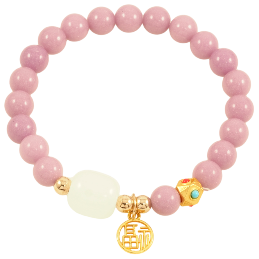 Браслет на гумці скло «Бузкові флуоресцентні (що світяться в темряві) намистини з підвіскою, ø 8мм» вільний розмір фото №1 Браслет на гумці скло «Бузкові флуоресцентні (що світяться в темряві) намистини з підвіскою, ø 8мм» вільний розмір фото №1