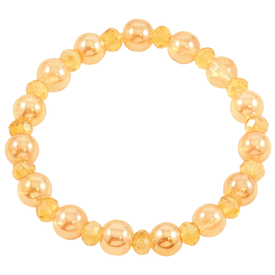 Браслет на резинке стекло Золотистые стеклянные бусины, ø 6мм и 8мм свободный размер фото №1 Браслет на резинке стекло Золотистые стеклянные бусины, ø 6мм и 8мм свободный размер фото №1