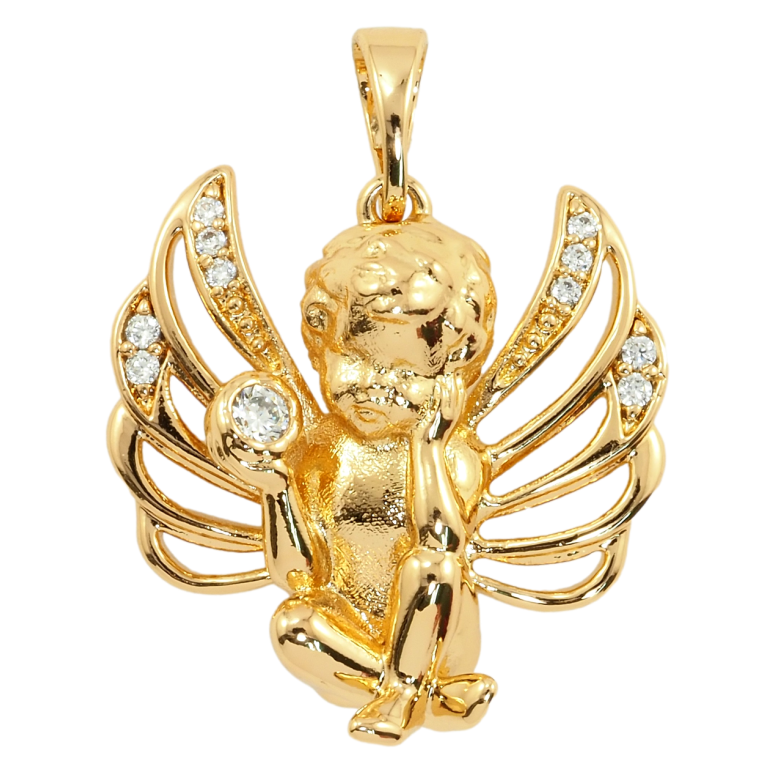 Кулон Xuping Позолота 18K Ангелочек для цепочки до 5мм фото №1