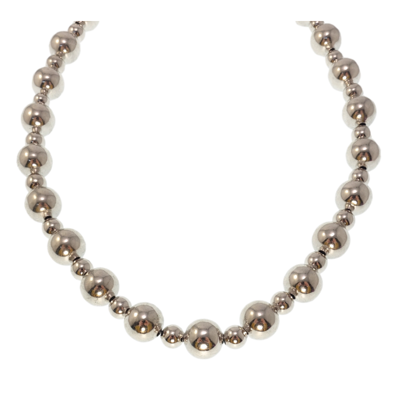 Колье Xuping Родий Бусы из родированных бусин размер 40-45см х 6-10мм фото №2
