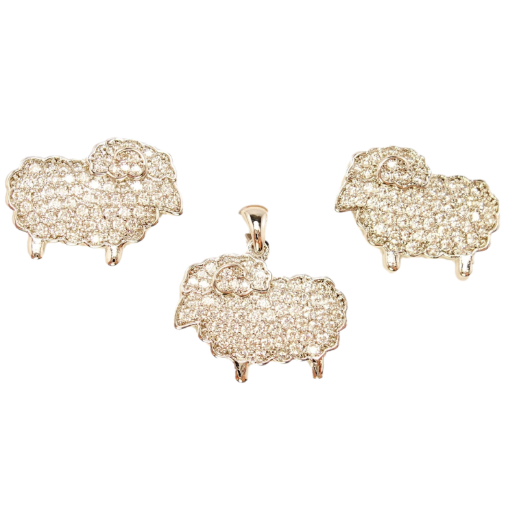 Набір Xuping Родій Сережки Кулон Овен фото №17