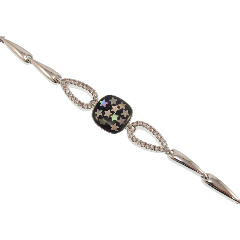 Браслет Xuping Родий Звездная ночь размер 16,5см х 4мм фото №1 Браслет Xuping Родий Звездная ночь размер 16,5см х 4мм фото №1