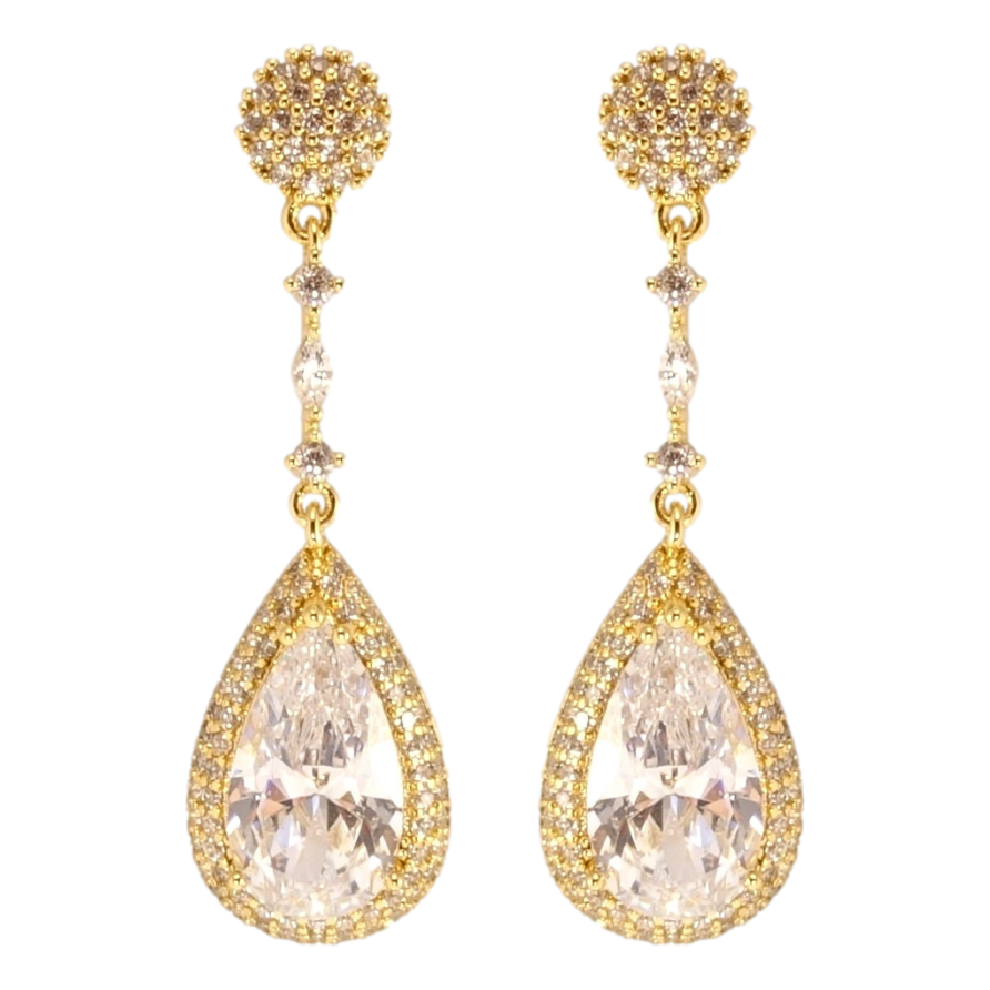 Серьги Xuping QQMM Позолота 14K пусеты Роскошные кристальные капельки фото №1 Серьги Xuping QQMM Позолота 14K пусеты Роскошные кристальные капельки фото №1