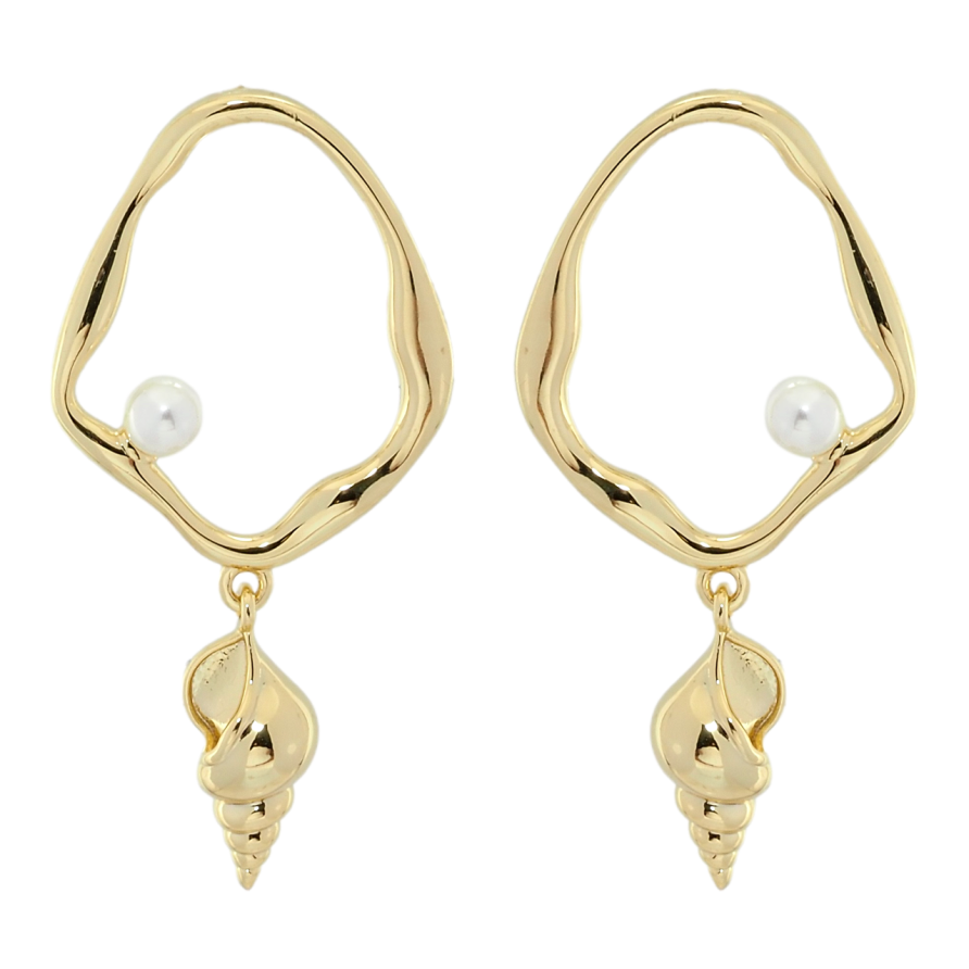 Серьги Xuping QQMM Позолота 14K пусеты Декоративные подвески с ракушками фото №1 Серьги Xuping QQMM Позолота 14K пусеты Декоративные подвески с ракушками фото №1