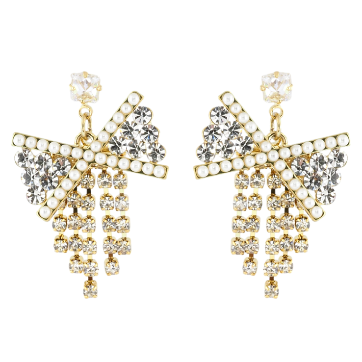 Серьги Xuping QQMM Позолота 14K пусеты Банты с цирконием фото №8 Серьги Xuping QQMM Позолота 14K пусеты Банты с цирконием фото №8