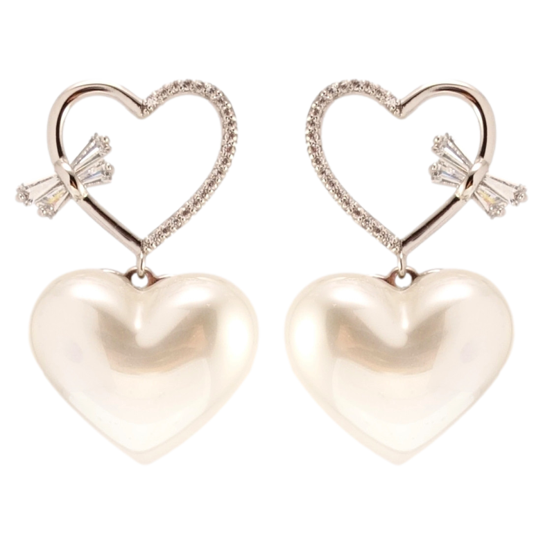 Сережки Xuping QQMM Родій пусети Декоративні серця фото №2 Сережки Xuping QQMM Родій пусети Декоративні серця фото №2