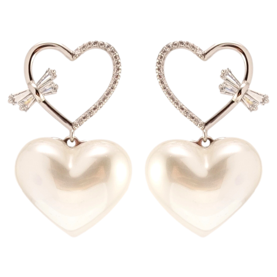 Сережки Xuping QQMM Родій пусети Декоративні серця фото №1 Сережки Xuping QQMM Родій пусети Декоративні серця фото №1