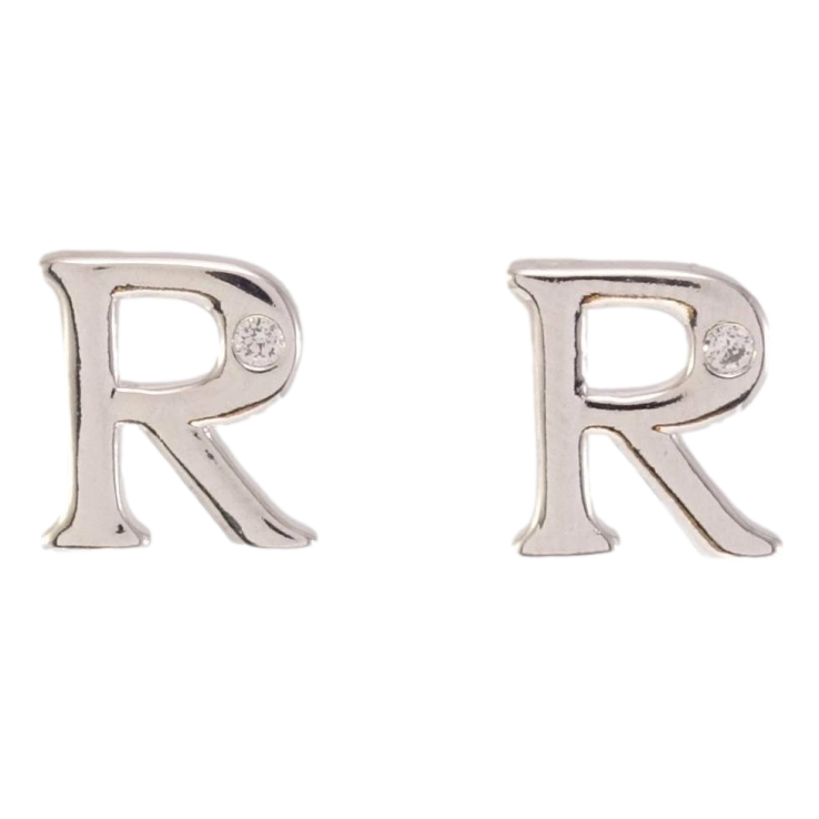 Серьги Xuping Родий пусеты Буквы R с вставкой цирконий фото №12 Серьги Xuping Родий пусеты Буквы R с вставкой цирконий фото №12