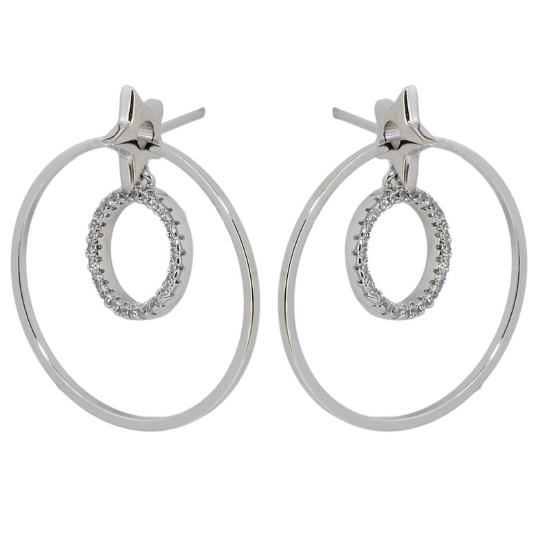 Сережки Xuping Родій пусети Кільця на зірочці фото №1