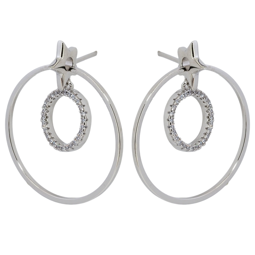 Сережки Xuping Родій пусети Кільця на зірочці фото №1