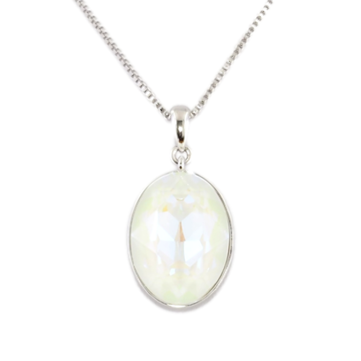 Кулон Xuping колір Родій із кристалами Swarovski на ланцюжку Кристал Sand Opal довжина 39-45см х 1мм фото №25