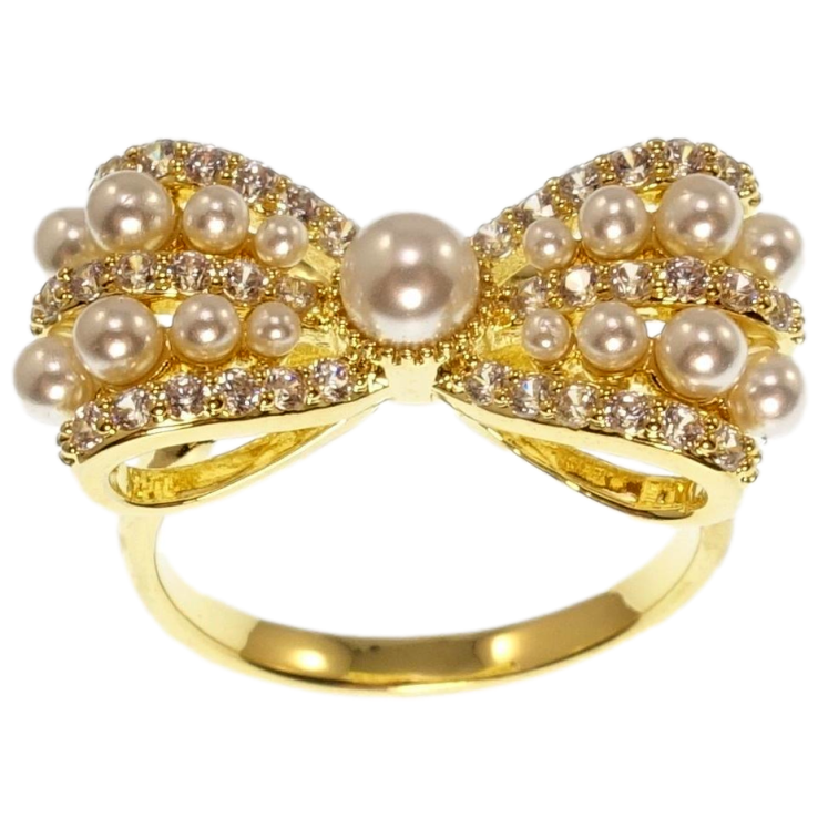 Каблучка Xuping QQMM Позолота 14K Розкішний бант фото №4