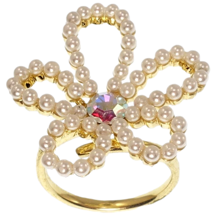 Каблучка Xuping QQMM Позолота 14K Перлина квітка фото №21