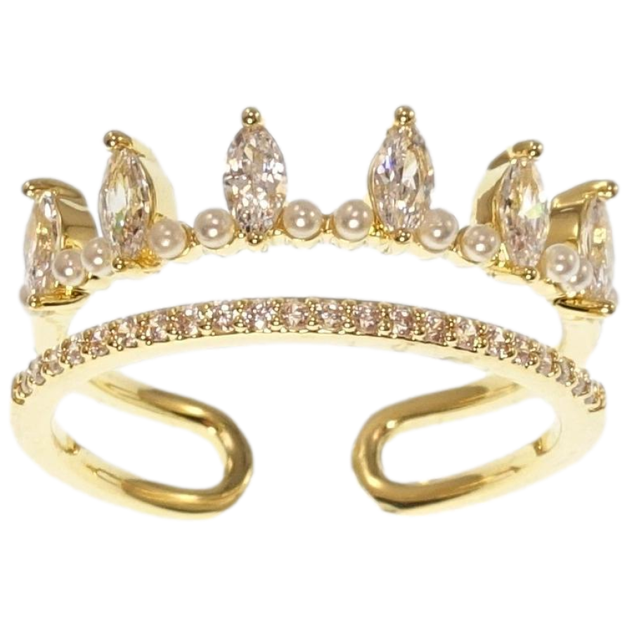 Кольцо Xuping QQMM Позолота 14K Корона фото №1