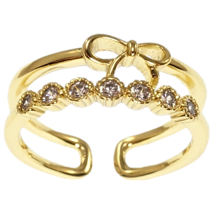 Каблучка Xuping QQMM Позолота 14K Бант фото №19