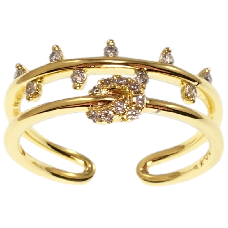 Каблучка Xuping QQMM Позолота 14K Інкрустація цирконій фото №1