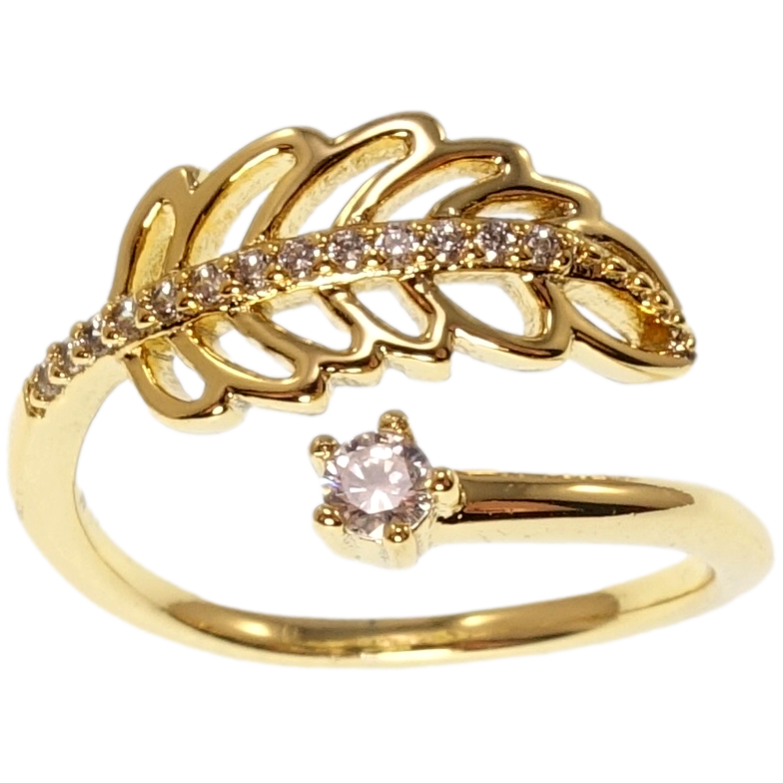 Кольцо Xuping QQMM Позолота 14K Перо фото №1