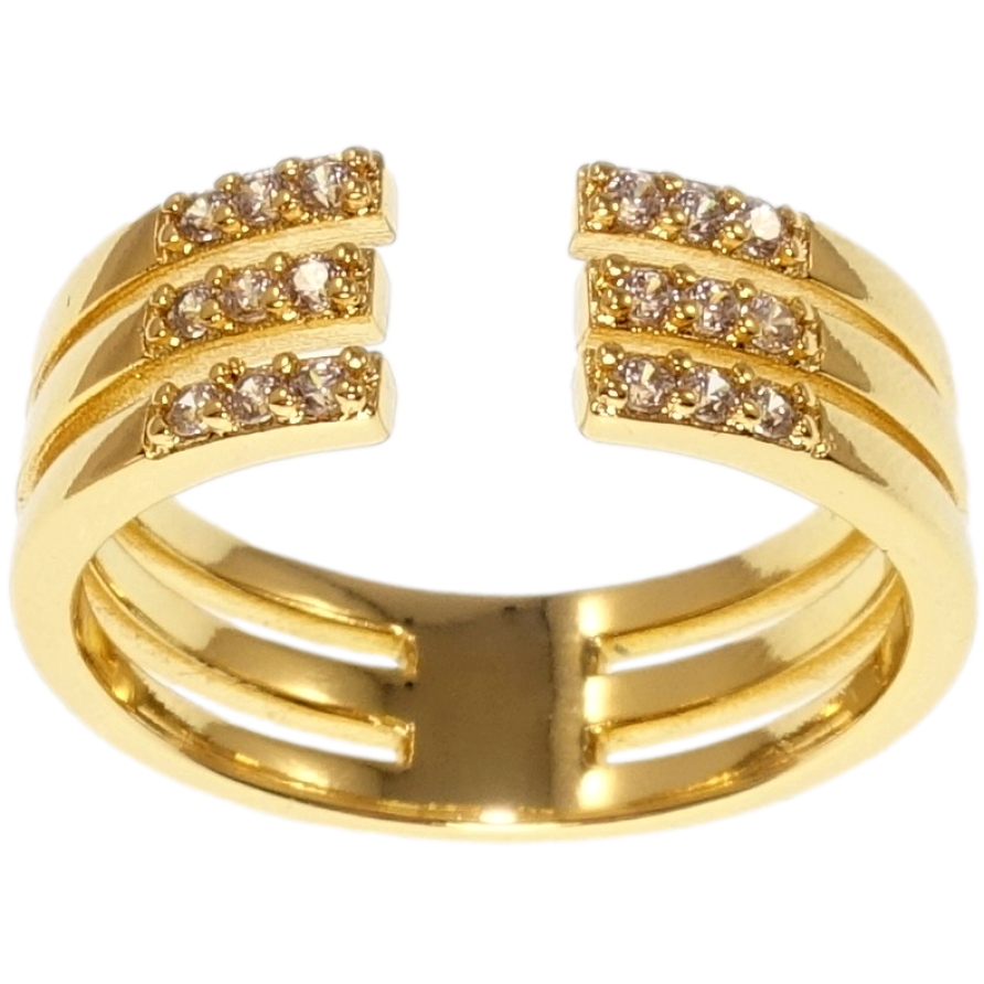Кольцо Xuping QQMM Позолота 14K Инкрустация цирконием фото №1 Кольцо Xuping QQMM Позолота 14K Инкрустация цирконием фото №1